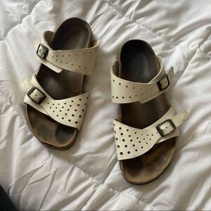 Birkenstock White Hippy Sandals